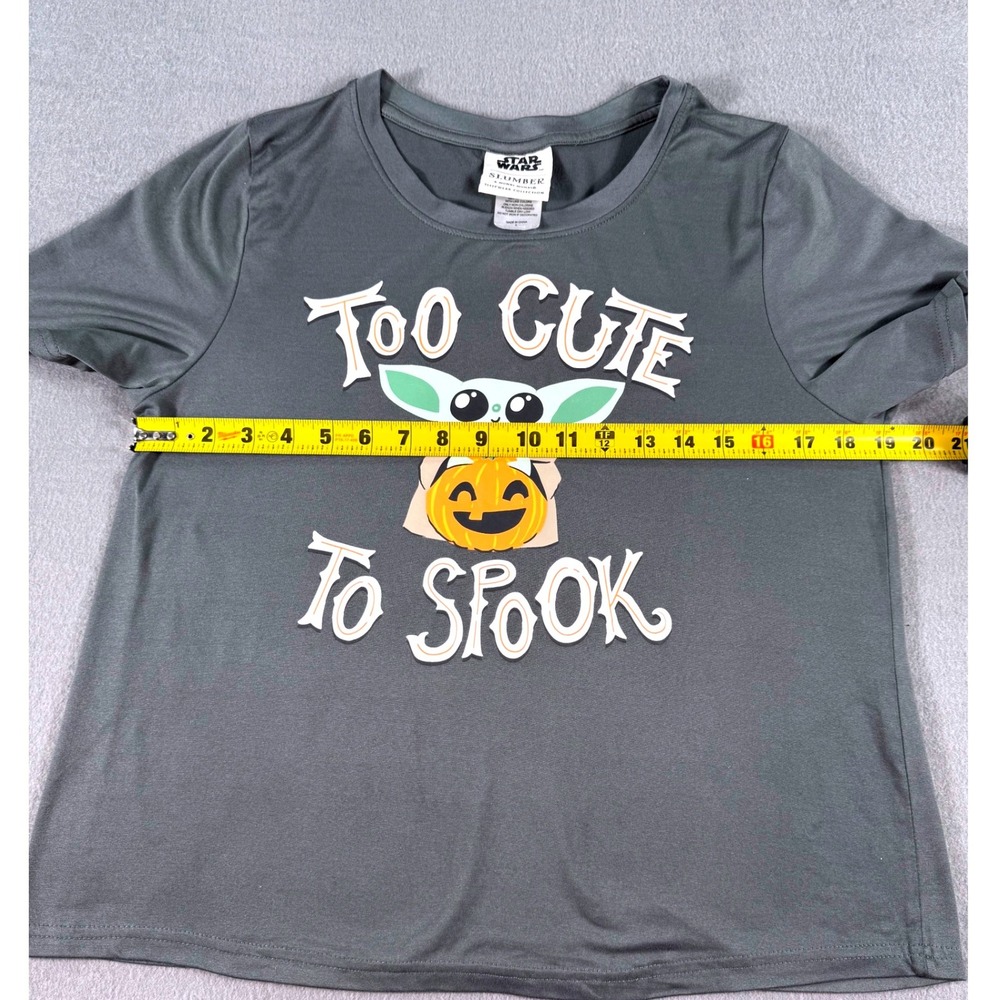 Star Wars Grogu Pajama Set Too Cute To Spook Halloween Sleepwear S Lucas Film - Picture 8 of 8